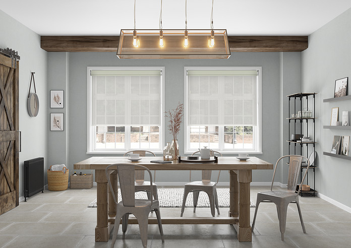 Rimini (Blackout), Cream & Optima Chiffon - Double Roller Blind - Image 6